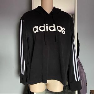 ADIDAS Sweatshirt Size Medium w/ Logo, Hoodie, Stripes, Comfy